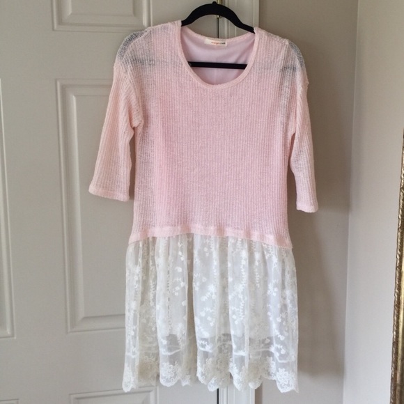 Orange Creek Pink Summer Knit Top Medium - Picture 3 of 5